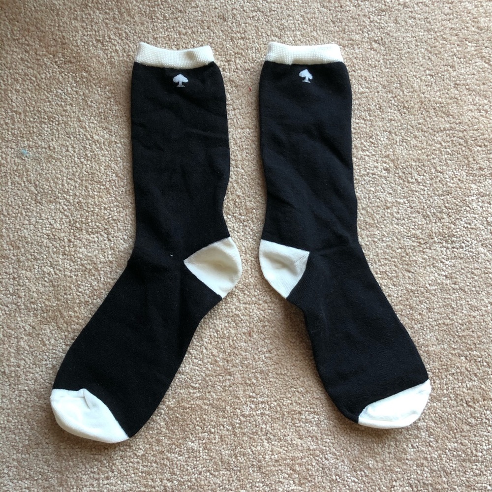 NWOT kate spade crew socks with spade